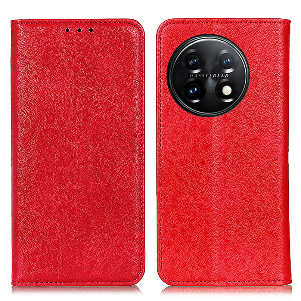 For OnePlus 11 5G Cell Phone Case Stand Crazy Horse Texture PU Leather Wallet Shockproof Phone Cover For OnePlus 11 5G Cell Phone Case Stand Crazy Horse Texture PU Leather Wallet Shockproof Phone Cover